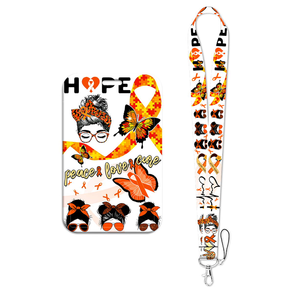 Rugged Sport Strap - Lanière de cou Orange Ruban Papillon