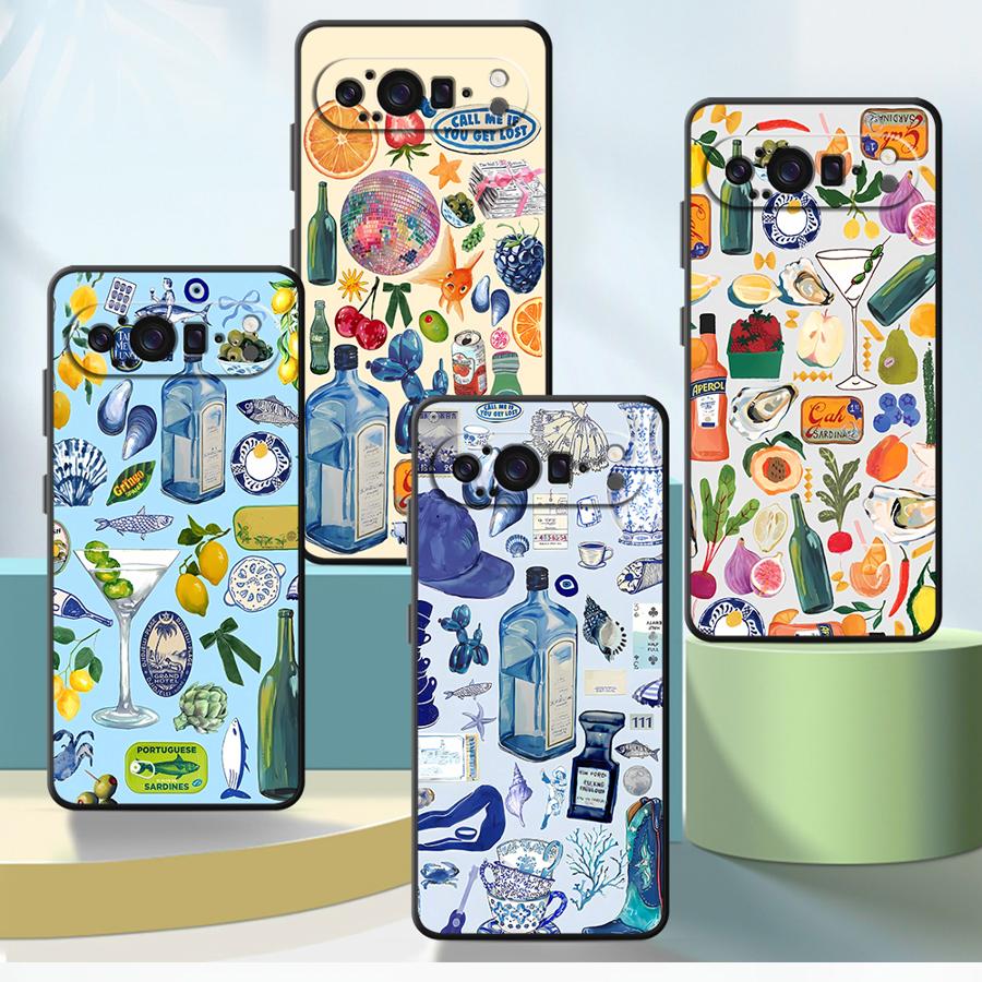 Google Pixel 8A - Coque de téléphone avec paysage de