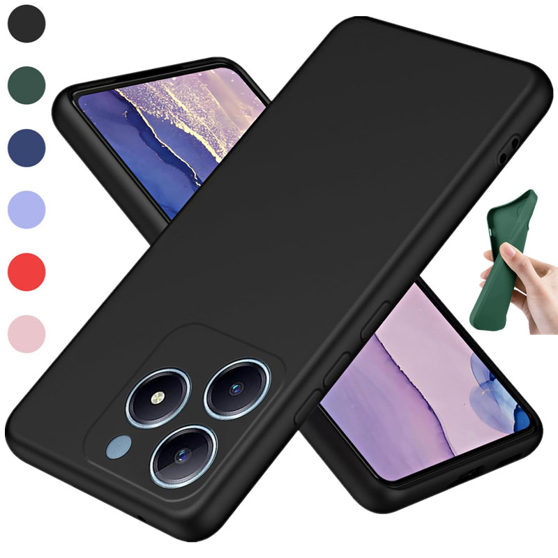 Realme Note 50 - Coque en silicone liquide souple pour