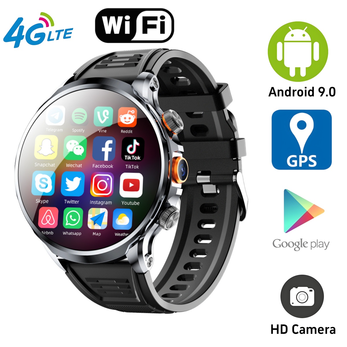 Smartwatch Instagram - Montre connectée H18 avec batterie IPS