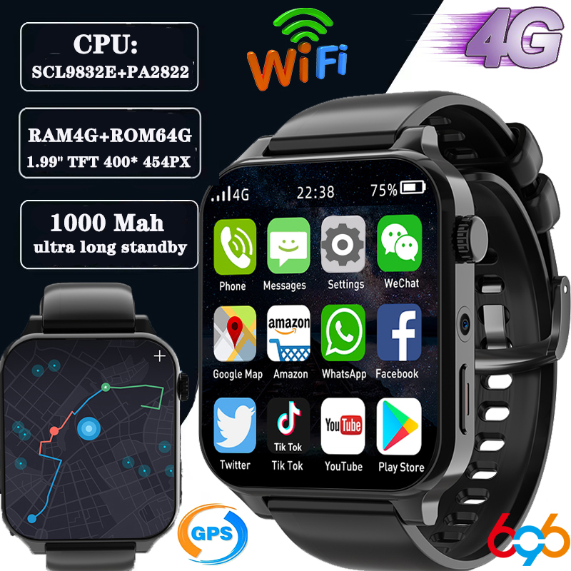 Smartwatch Instagram - Montre intelligente étanche pour hommes, appel