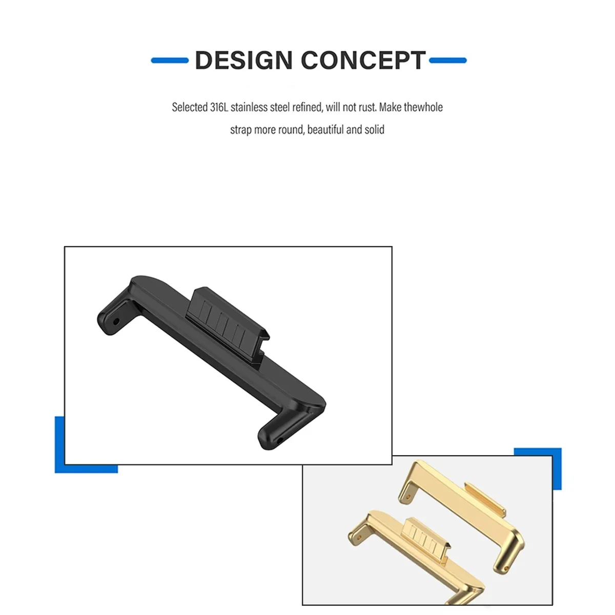 Adaptateur 20mm 22mm 1 paire p - Watch Band Connector avis et prix