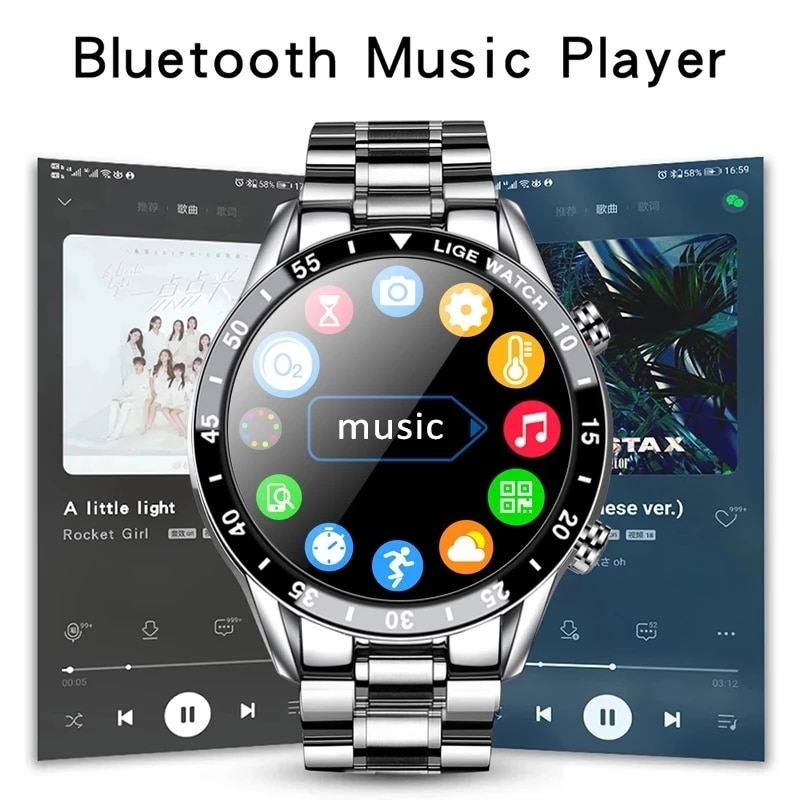 LIGE-Montre intelligente étanc - Smartwatch Instagram avis et prix